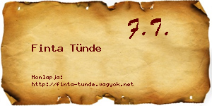 Finta Tünde névjegykártya